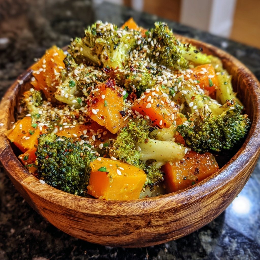 Brokkoli Süßkartoffel Bowl