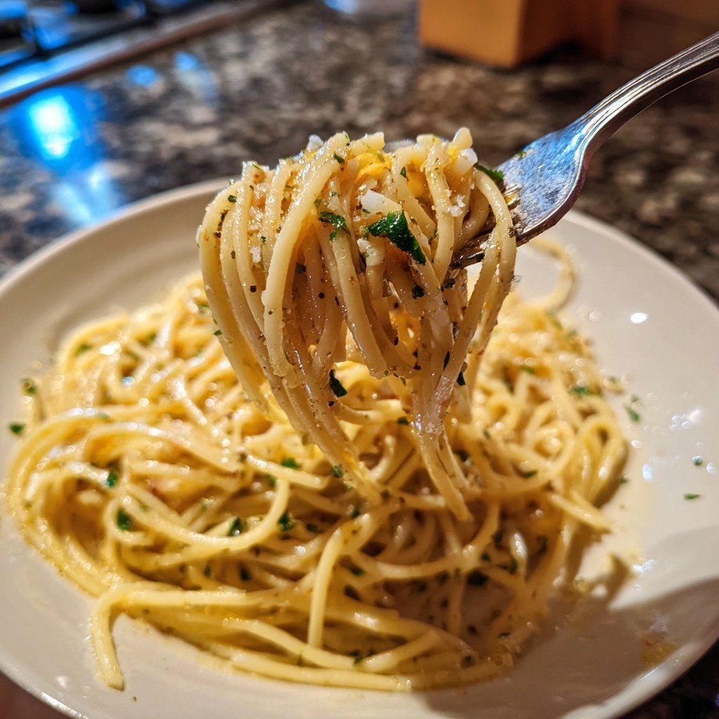 Spaghetti mit Knoblauch und Olivenöl
