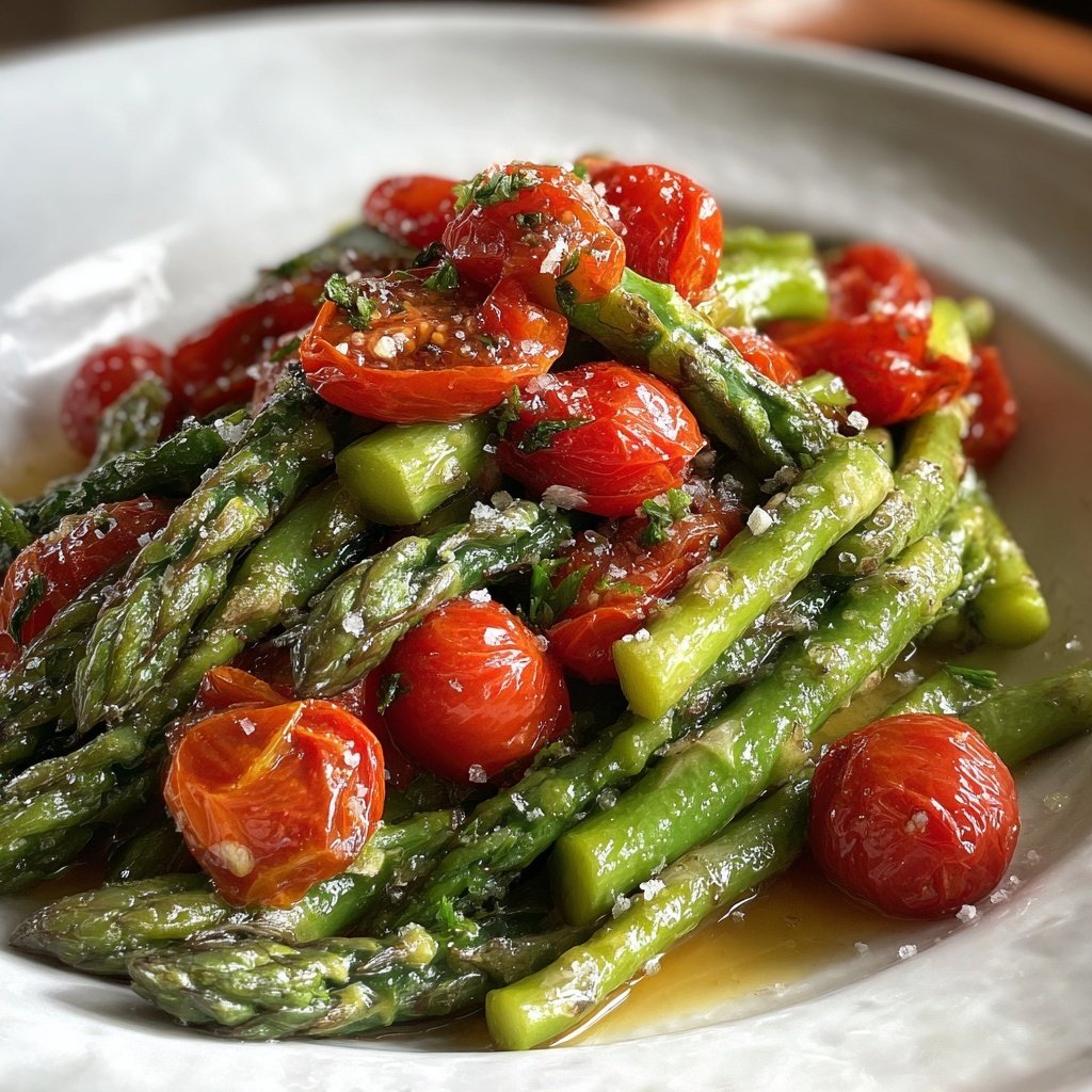 Grüner Spargel Mit Tomaten
