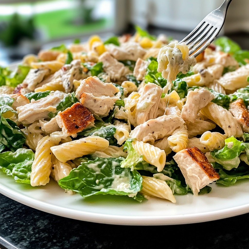 Chicken Caesar Pasta Salat