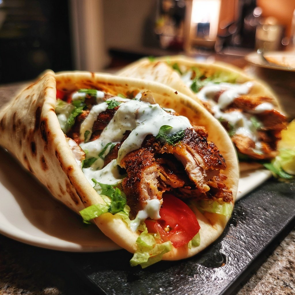 Döner mit Hähnchenfleisch