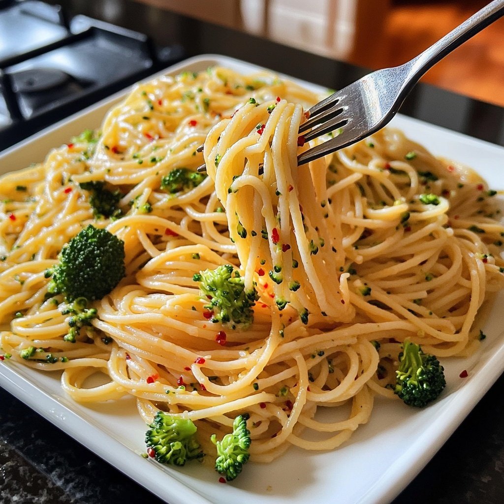 Spaghetti mit Brokkoli und Chili