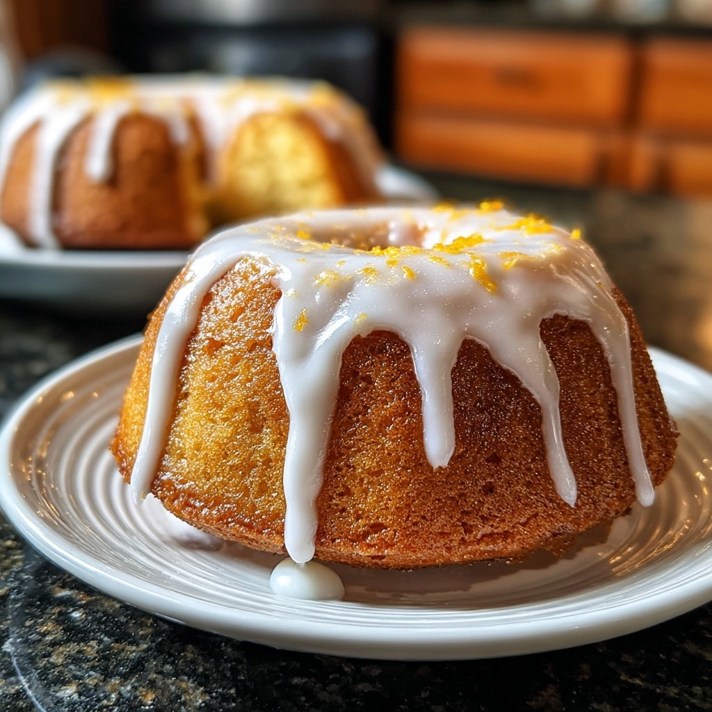 Zitronenkuchen mit Joghurtglasur