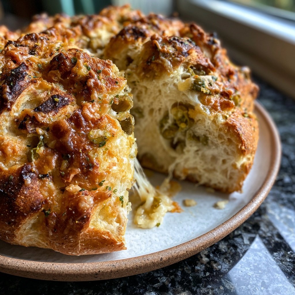 Zupfbrot Mit Oliven Und Käse