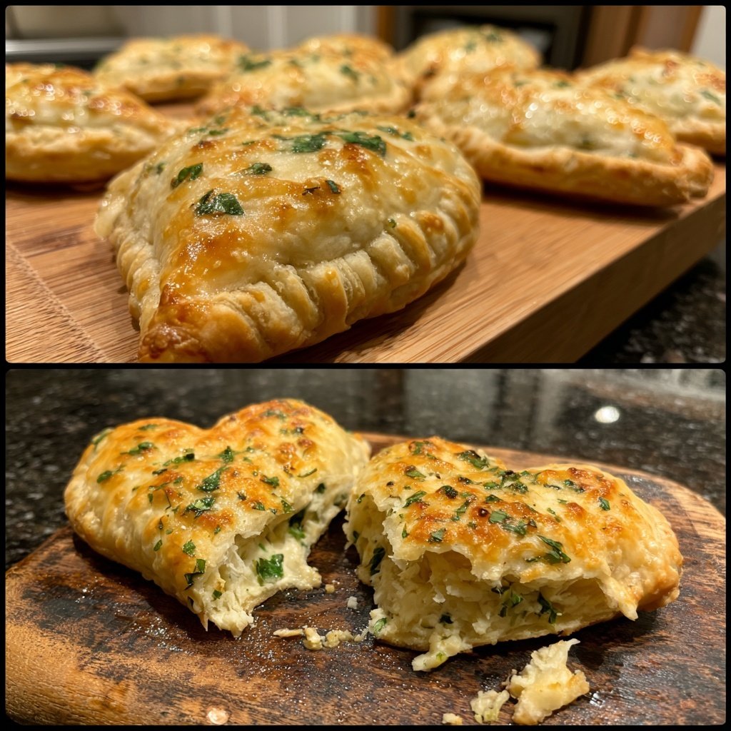 Blätterteig-Herzen mit Ziegenkäse