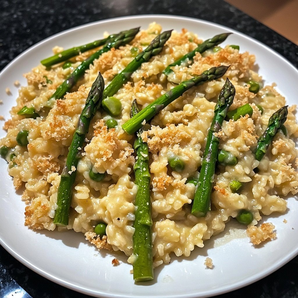 Risotto mit grünem Spargel